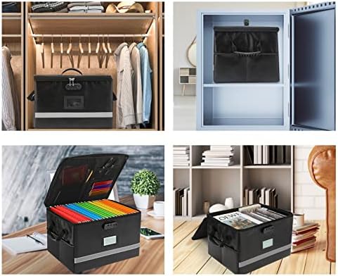 EXLIFBAG Fireproof File Organizer with Lock, 1 Layer - Image 5