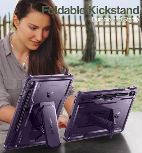 Dexnor Case for Samsung Galaxy Tab S10 Lite /S10 FE/S9 FE 10.9 Inch(2025/2023), [Built in Screen Protector & Kickstand] with Pen Holder Heavy Duty Full Body Cover for S9 FE 5G Tablet Case -Purple - Image 6