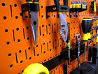 Wall Control Pegboard Rack Horizontal Metal Pegboard Garage Tool Storage Pack - Two 32-Inch Wide x 16-Inch Tall Easy To Install Peg Boards (Orange) - Image 6