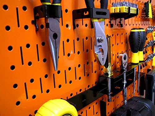 Wall Control Pegboard Rack Horizontal Metal Pegboard Garage Tool Storage Pack - Two 32-Inch Wide x 16-Inch Tall Easy To Install Peg Boards (Orange) - Image 6