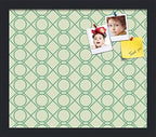 PinPix 15x13 inch Cork Bulletin Board. This Decorative Framed Pin Board Comes with Diamond Pattern in Green Design and Satin Black. Ideal for Home, Office Decor or School (PinPix-586) by PinPixBulletinBoards