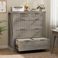SEDETA Filing Cabinet for Home Office, Farmhouse 5 Drawers File Cabinet, Wood Office File Cabinets for Letter/Legal/A4 Size, File Cabinets with Printer Stand for Study Room, Living Room, Grey by SEDETA
