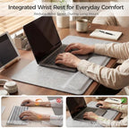 Magnetic Desk Mat System with Wrist Support 80×40cm, Premium Leather Desk Pad with Magnetic Accessories, Waterproof Non-Slip Desk Organizer for Office & Gaming - Image 5