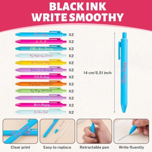 Sprial Notebooks with Pens Bulk, 48 Pack, 5.5 x 4.7 Inch, Positive - Image 3