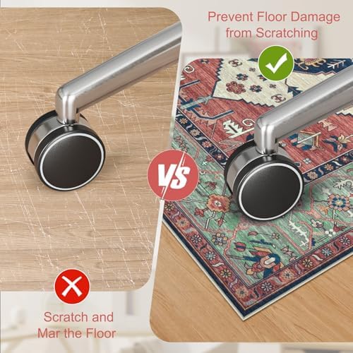 Anidaroel 5x7 Home Office Chair Mat for Hardwood Floor, Ant-Slip Computer Chair Mats for Rolling Chair, Office Floor Mat, Non Curling Chair Mats, Rust - Image 6