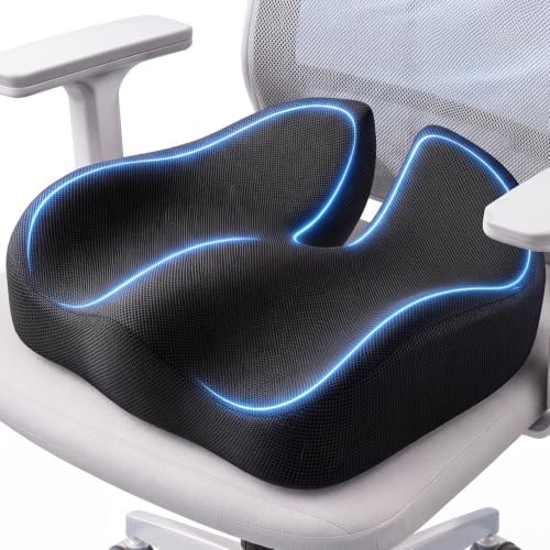Seat Cushion, XL Large Memory Foam Cushion for /Office Chair/Car/Wheelchair by Unknown
