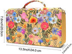 Vomgomfom PU Leather Pencil Case, Holds 100 Markers/300 Pens,Yellow Flower - Image 2