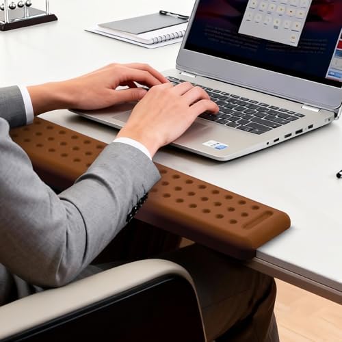 Leolee L-Shaped Desk Long Wrist Rest Elbow 60CM, Brown Arm Rest for Desk - Image 5