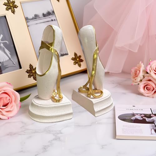 Ballet Shoes Book Ends Decorative Bookends for Shelves, Elegant Ballet Bookends for Bookshelf Decor, Decorative Book Stoppers for Home Office Display - Image 5