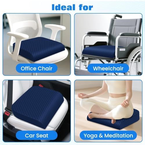 Seat Cushion, Office Chair Cushion, Chair Pad, Large, Blue, Large - Image 5