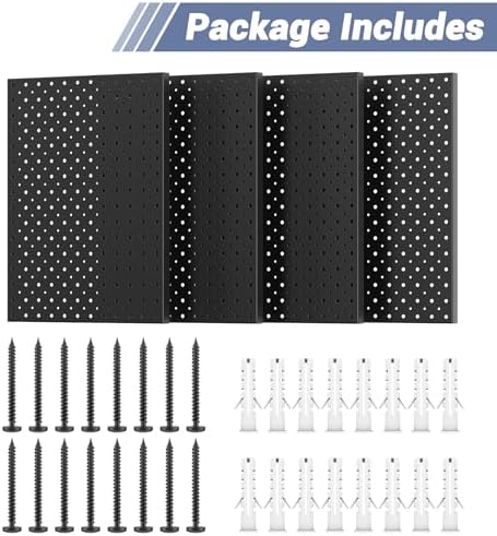 WALMANN 4-Pack 12"x16" Metal Pegboard Panels, Tool Organizer Pegboard - Image 6