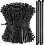 Reallnaive 1500 Pcs 12 Inch Zip Ties Heavy Duty Black 120 Lbs by Reallnaive