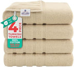 American Soft Linen 100% Cotton Luxury Turkish Towels, 4 PC Bath Towel Set by AmericanSoftLinen