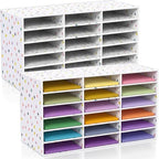 Fuutreo 2 Pcs Classroom Construction Paper Storage,Colorful Polka Dots by Fuutreo