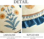 ISAENNE Linen Round Throw Pillow Cover,Set of 2,Diameter 16"-Estevan D - Image 4