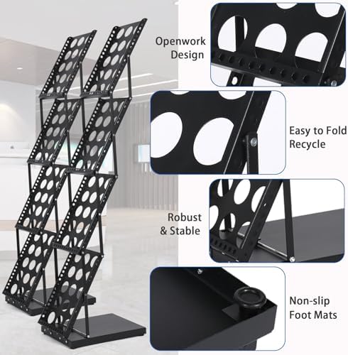 Foldable Brochure Display Stand with Carrying Bag, Literature Stand, 2 Pack - Image 3