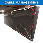 Mount-It! Under Desk Privacy Panel for Sit Stand Workstations [41 Inches Wide], with Cable Management and Organizer Pockets, Modesty Desk Skirt for Home and Office (Black) - Image 6