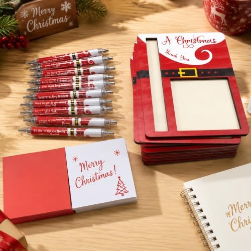 Kosiz 10 Set Wooden Sticky Note Holder Kit, Christmas, Red White by Kosiz