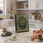 MyGift Modern Marble Cookbook Stand, Kitchen Countertop Recipe Holder Stand with Brass Tone Metal Rail - Image 5