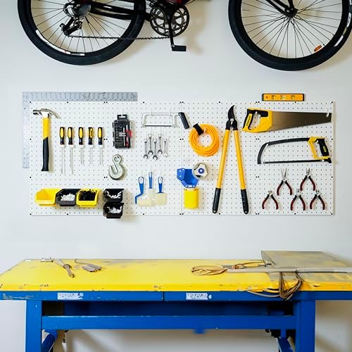 WallPeg Pegboard Kit - 4 Each 24"x16" White Pegbaord Panels - Made in The USA - Image 6
