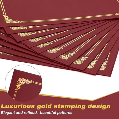 Fainne 120 Pack Certificate Holders Bulk, Diploma Covers, Red - Image 3
