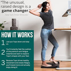 Standing Desk Mat - Topo Mini by Ergodriven | The Smaller Not-Flat Anti-Fatigue Standing Desk Mat with Calculated Terrain | Ultra-Thick Premium Comfort Foam, Durable, No PFAs or PVC | Obsidian Black - Image 3
