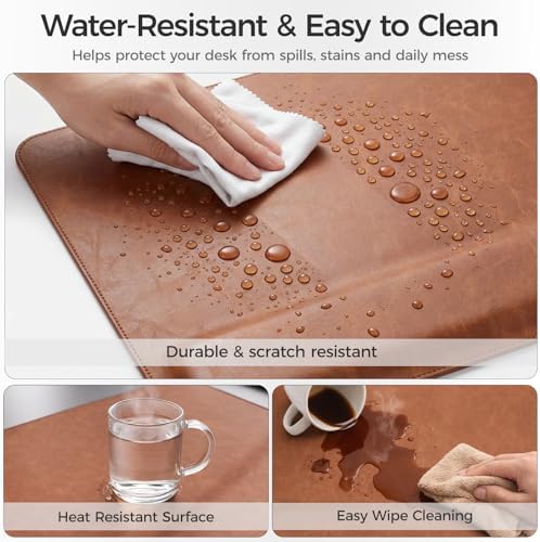 Magnetic Desk Mat System with Wrist Support 80×40cm, Premium Leather Desk Pad with Magnetic Accessories, Waterproof Non-Slip Desk Organizer for Office & Gaming - Image 4