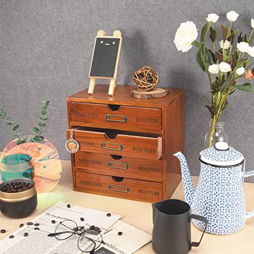 Small Wooden Drawers Wooden Box with Drawer Brown - Image 5