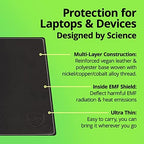 Shield Your Body - Laptop Lap Pad with SaferBody™, Anti Radiation Shield & Heat Shield Pad, EMF Blocker Laptop Pad for Up to 14in.Wide Device (13.8 x 10.7 inches), Jet Black PU Leather Color - Image 4