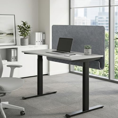 Desk Privacy Panel with Wire Management, 47.2" x 22.5" Cubicle Desk Divider - Image 2