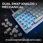Logitech G512 X 75 TMR + Tactile Switch Mechanical Gaming Keyboard - White - Image 3