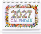 icceemee 2027 Calendar Desk Calendar DIY Diamond Painting Art with Animals theme Calendar, Monthly Flip Planner with To-Do List, Handmade Craft for Office & Home Decor Gift by ICCEEMEE