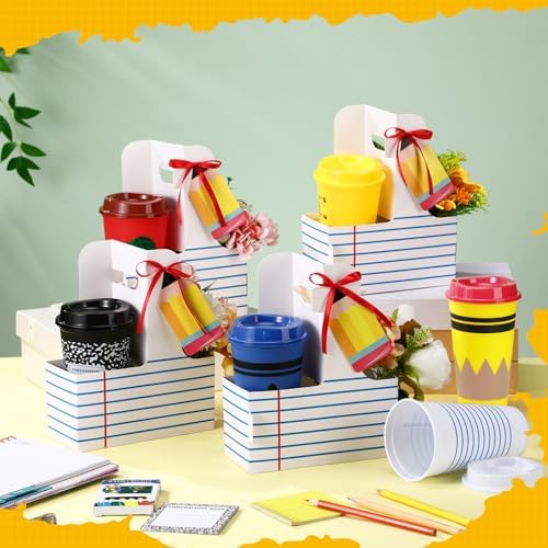 Qinyoung Back to School Teacher Gift Set, Plastic Cups, 24 Sets, Line - Image 5