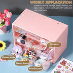 Amyhill 6 Pcs Mini Drawer Organizer Small Organizer with 9 Drawers Plastic Desktop Craft Storage Box for Office Home Room Jewelry Cosmetics Collection(Pink) - Image 5
