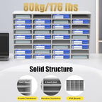 36 Slot Mail Sorter Organizer, Wood Literature Organizer Student Mailbox for Classroom, Desktop File Paper Storage Rack for Office Home School - 39.4" L×11.8”W×24“H (White, 36-Compartment) - Image 3