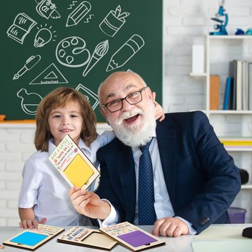 MixTeach 72 Pcs Teacher Appreciation Gifts Wooden Sticky Notes Pads Holder with Sticky Notes OPP Bags Inspirational Back to School Thank You Gifts Sticky Note Organizer for Teacher Coworker Employee - Image 7