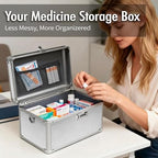 Silver Medication Combination Lock Boxes with Code Medium - Image 4