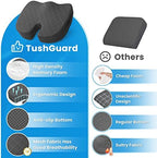 TushGuard Seat Cushion - for Office Chair, Car Seat, Airplane, Bleacher - Sciatica & Coccyx Pain Relief Desk Chair Cushion for Long Sitting Office Workers, Car Drivers(Grey, XX-Large) - Image 6