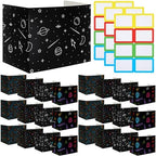 24 Pcs Privacy Folders for Students Testing, Vibrant, Black by Crtiin
