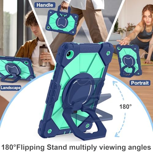 Scnioy for Galaxy Tab A11+ Plus / A9+ Case 11 Inch 2025/2023, Navy Mint - Image 5