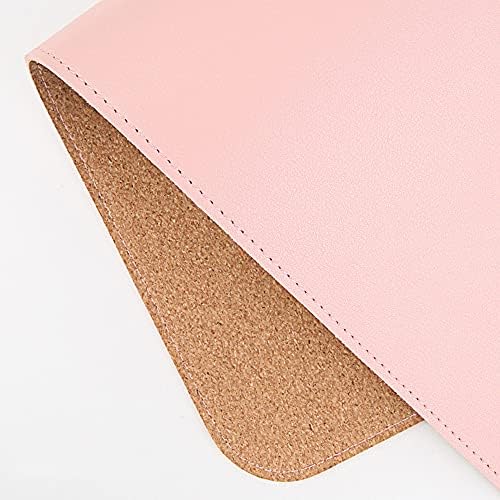 Waterproof Office Desk Pad, Natural Cork Leather Dual Sided Desk Mat, Double-Sided Office Desk Mat Non-Slip Large Mouse Pad, Desk Writing Pad by Unknown