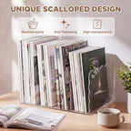 1 PC Scalloped Acrylic Magazine Holder, File Organizer, Standard Style - Image 4