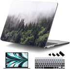 DONGKE for MacBook Air 13 Inch Case M5 2026 M4 2025 M3 M2 2024-2022 A3449 A3240 A3113 A2681, Plastic Hard Shell & Keyboard Cover & Screen Film for MacBook Air 13.6 Inch Case - Forest by DONGKE