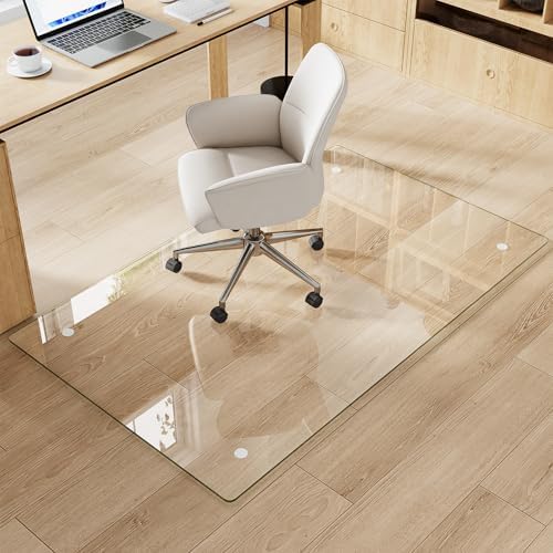 30" x 48" Tempered Glass Chair Mat for Carpet & Hard Floors - Image 2