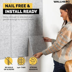 WALLHERO Cork Boards for Walls, Bulletin Boards 59"x36" | 15 Pack | Felt Bulletin Board, Large Cork Board for Office, Wall Protector for Dart Board, Corks Boards, Felt Board Tiles (Gray Marble) - Image 2
