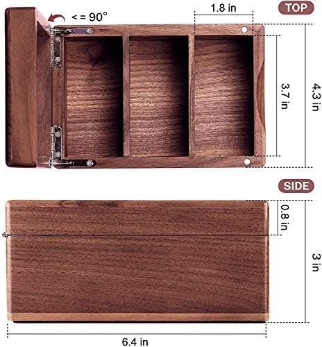 MaxGear Walnut Wood Business Card Organizer for 2.2" x 3.5" Cards - Image 7