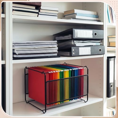 Marsui 4 Pcs Hanging File Frame, Metal Mesh Hanging File Folder Organizer - Image 6