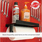 Pegboard Paper Towel Holder with Hooks, Peg Board Organizer Accessory - Image 3