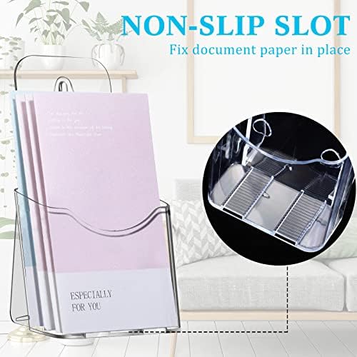 Yookeer 20 Pieces Acrylic Brochure Holder Clear Rack Card Holder - Image 4