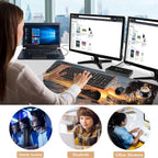 Mouse Pad,Large Pink Desk Mat, 4in1 XXL Mousepad + Keyboard Wrist Rest+Mouse Wrist Rest+Coaster Set with Ergonomic Desk Pad for Home Office Table Computer-Sunset Beach - Image 7